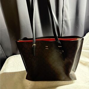 Coach Brown and Black Tote Bag